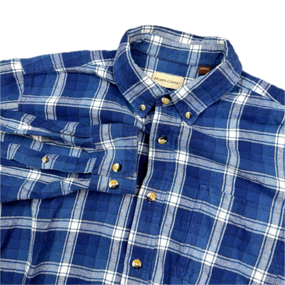 Men's Blue Flannel Size Large Long Sleeve Hobbs Creek
